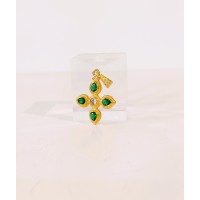 Ασημένιος σταυρός επίχρυσος βυζαντινός με ζιργκόν 3,1x2εκ. SCR43